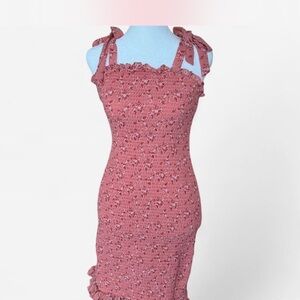 Floral Pink Sleeveless dress